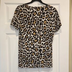 J. Crew Animal Print Short Sleeve Tee